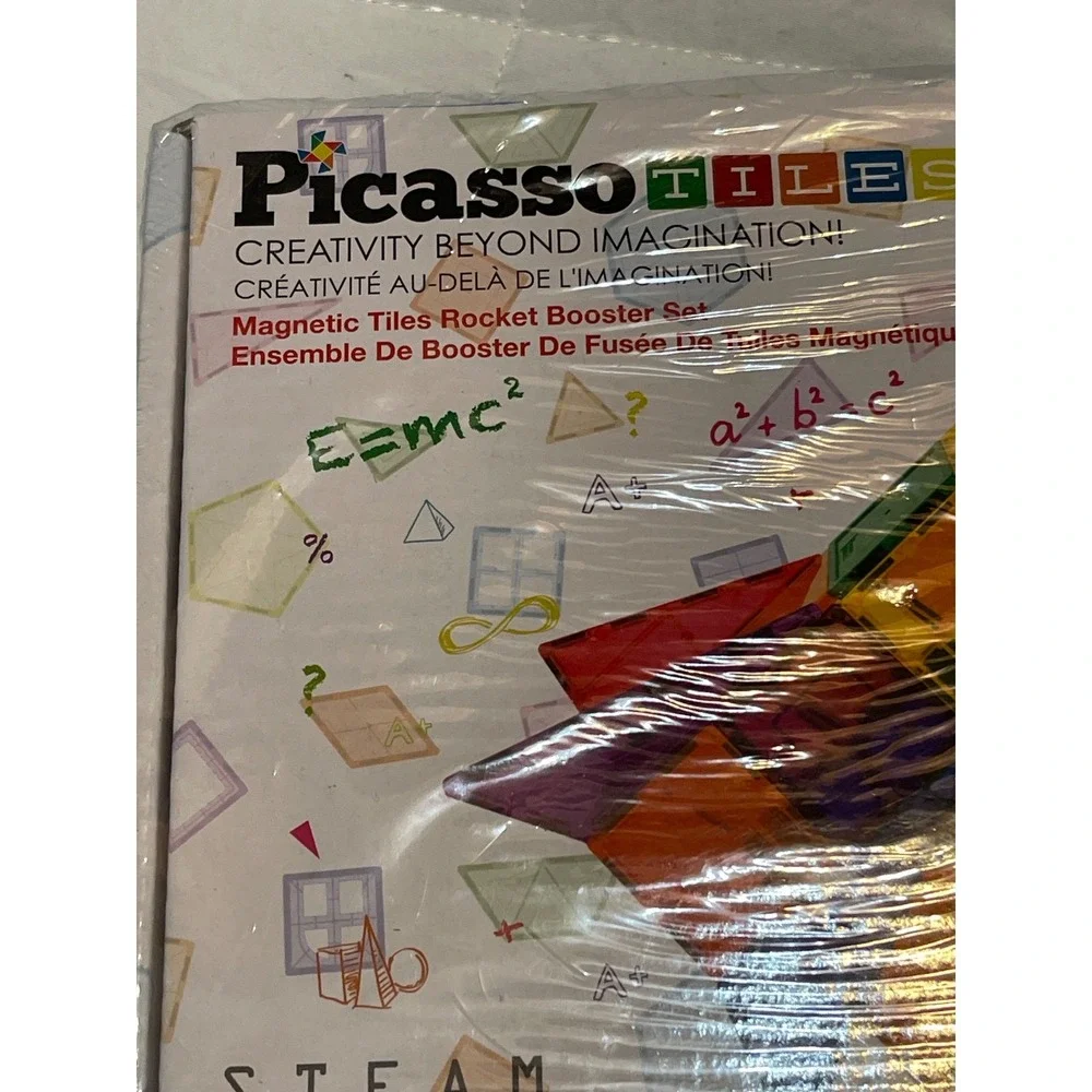 PicassoTiles 32‎ Piece Magnetic Tiles Rocket Booster Set PT32 STEAM Toy New